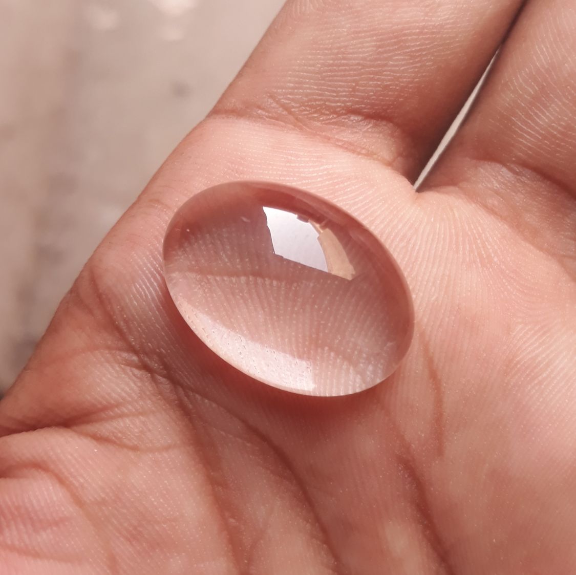 22.55ct Dur e Najaf - Pearl of Najaf Cabochon Transparent - April Birthstone - Rock Crystal Quartz -25x18mm