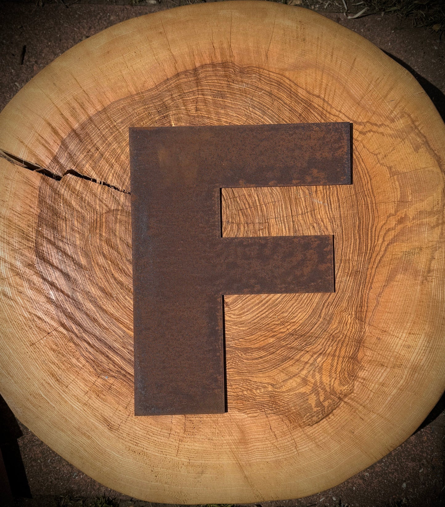 12" Rusty Fat Font Metal Letters A-Z 0-9.