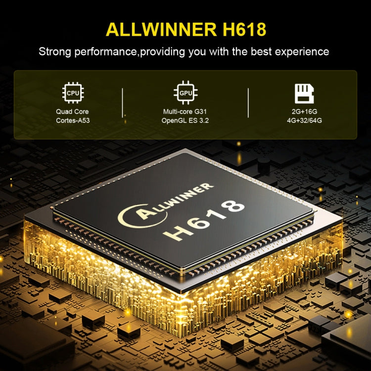 HK1 RBOX-H8S 4K Ultra HD Android 12.0 Smart TV Box with Remote Control, Allwinner H618 Quad-Core, 2GB+16GB, 2GB+16GB