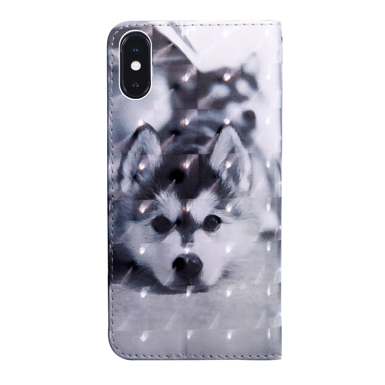 3D Painting Pattern Coloured Drawing Horizontal Flip TPU + PU Leather Case with Holder & Card Slots & Wallet, For iPhone XS Max, For iPhone X / XS