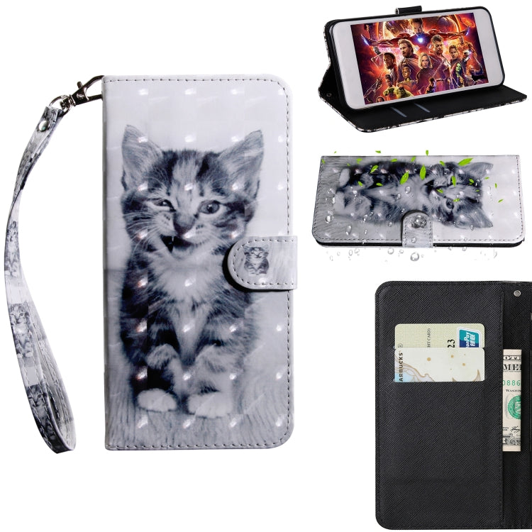 3D Painting Pattern Coloured Drawing Horizontal Flip TPU + PU Leather Case with Holder & Card Slots & Wallet, For Xiaomi Redmi Note 7 Pro
