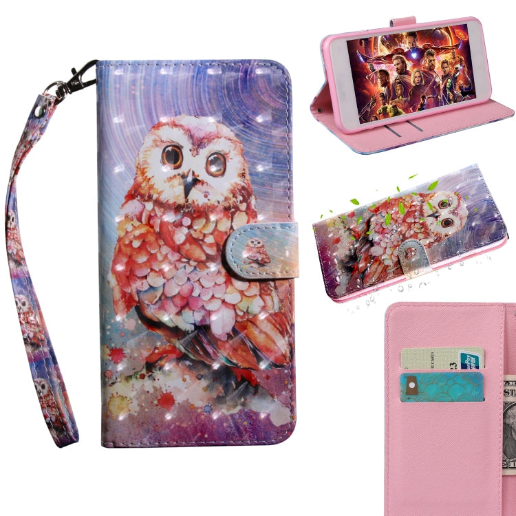 3D Painting Pattern Coloured Drawing Horizontal Flip TPU + PU Leather Case with Holder & Card Slots & Wallet, For Xiaomi Redmi Note 7 Pro