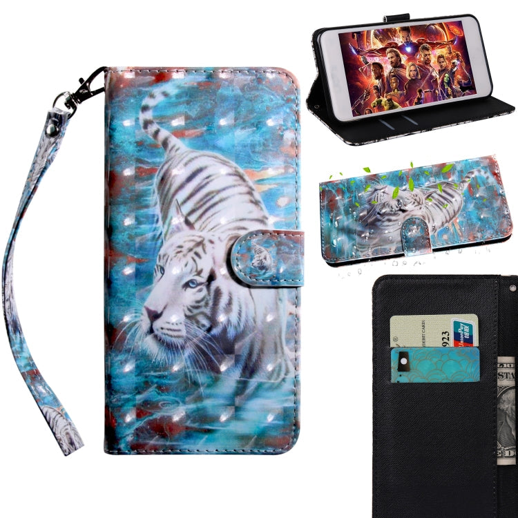 3D Painting Pattern Coloured Drawing Horizontal Flip TPU + PU Leather Case with Holder & Card Slots & Wallet, For Xiaomi Redmi Note 7 Pro
