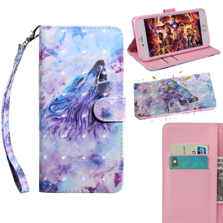 3D Painting Pattern Coloured Drawing Horizontal Flip TPU + PU Leather Case with Holder & Card Slots & Wallet, For Xiaomi Redmi Note 7 Pro