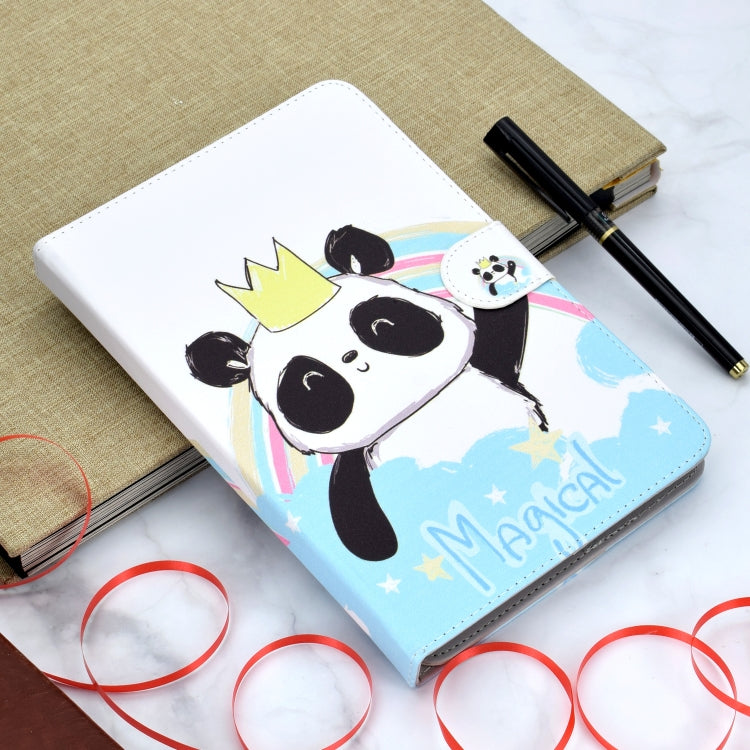 Colored Pattern Drawing Horizontal Flip PU Leather Case with Three-folding Holder & Sleep / Wake-up Function, For 10 inch Tablet PC