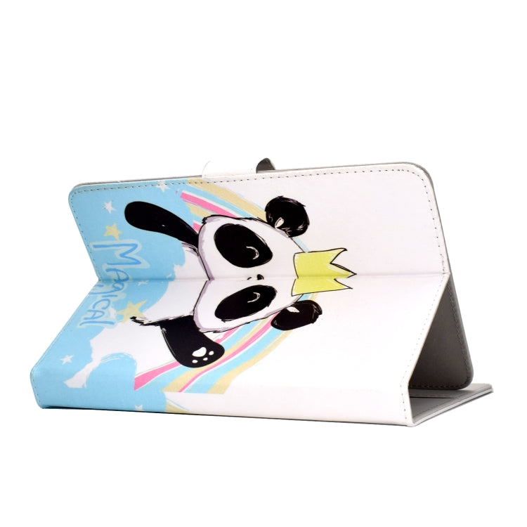 Colored Pattern Drawing Horizontal Flip PU Leather Case with Three-folding Holder & Sleep / Wake-up Function, For 10 inch Tablet PC