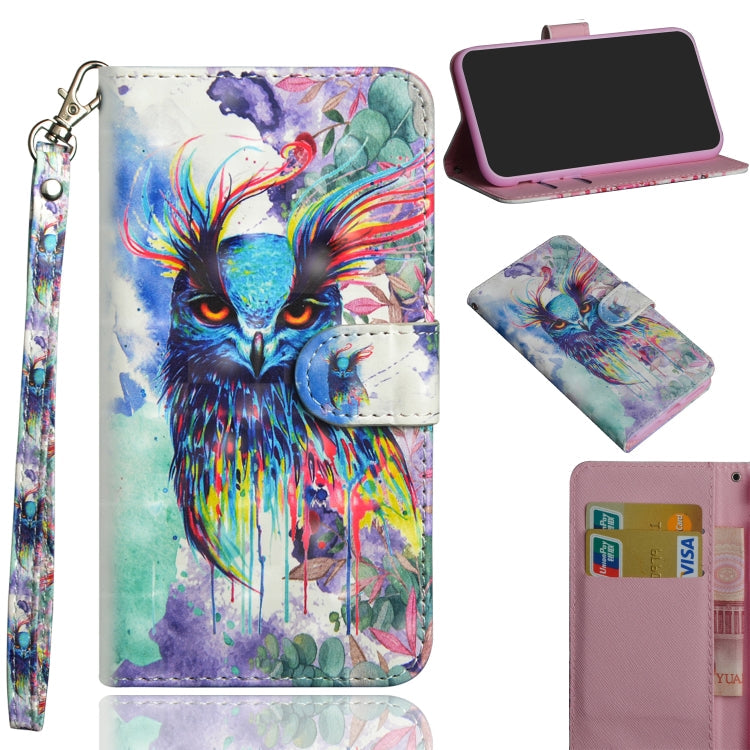 3D Painting Pattern Horizontal Flip TPU + PU Leather Case with Holder & Card Slots & Wallet, For Huawei Mate 20 Lite, For Huawei Honor 20i