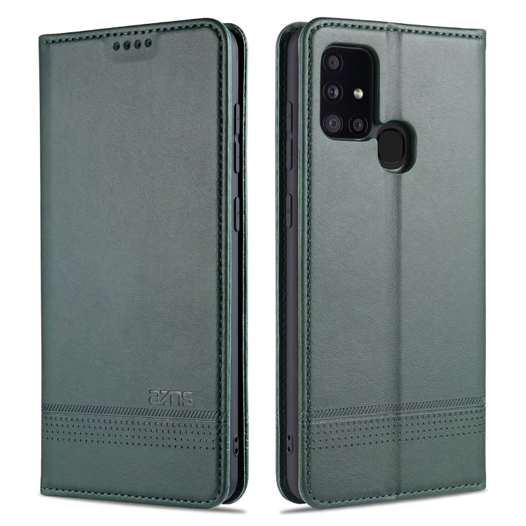AZNS Magnetic Calf Texture Horizontal Flip Leather Case with Card Slots & Holder & Wallet, For Samsung Galaxy M31