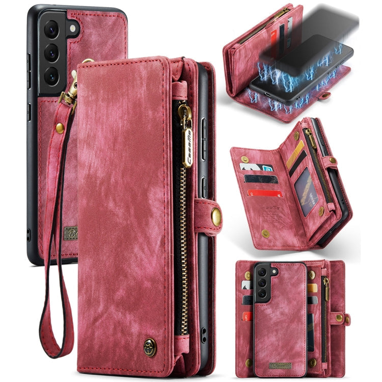 CaseMe Detachable Multifunctional Horizontal Flip Leather Case, with Card Slot & Holder & Zipper Wallet & Photo Frame, For Samsung Galaxy S21+ 5G, For Samsung Galaxy S21 5G, For Samsung Galaxy S21 Ultra 5G