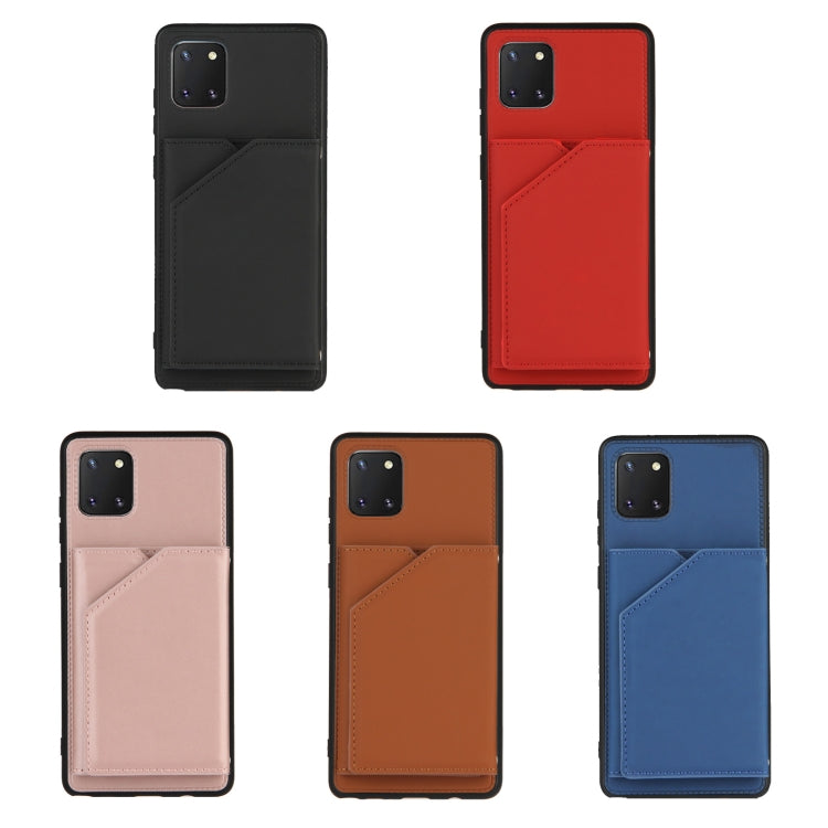 Skin Feel PU + TPU + PC Back Cover Shockproof Case with Card Slots & Holder & Photo Frame, For Samsung Galaxy M60s & A81, For Huawei P40 Lite & Nova 6 SE, For Samsung Galaxy S20 FE, For Samsung Galaxy S20 Ultra