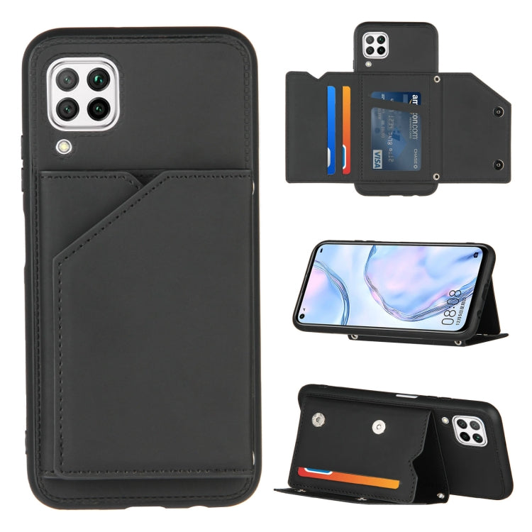 Skin Feel PU + TPU + PC Back Cover Shockproof Case with Card Slots & Holder & Photo Frame, For Samsung Galaxy M60s & A81, For Huawei P40 Lite & Nova 6 SE, For Samsung Galaxy S20 FE, For Samsung Galaxy S20 Ultra