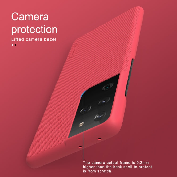 NILLKIN Frosted Concave-convex Texture PC Protective Case, For Samsung Galaxy S21 Ultra 5G