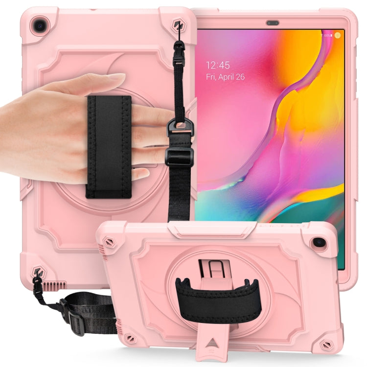 360 Degree Rotation Turntable Contrast Color Robot Shockproof Silicone + PC Protective Case with Holder, For Samsung Galaxy Tab A7 10.4 (2020)/T500, For Samsung Galaxy Tab A 10.1 (2019)/T515
