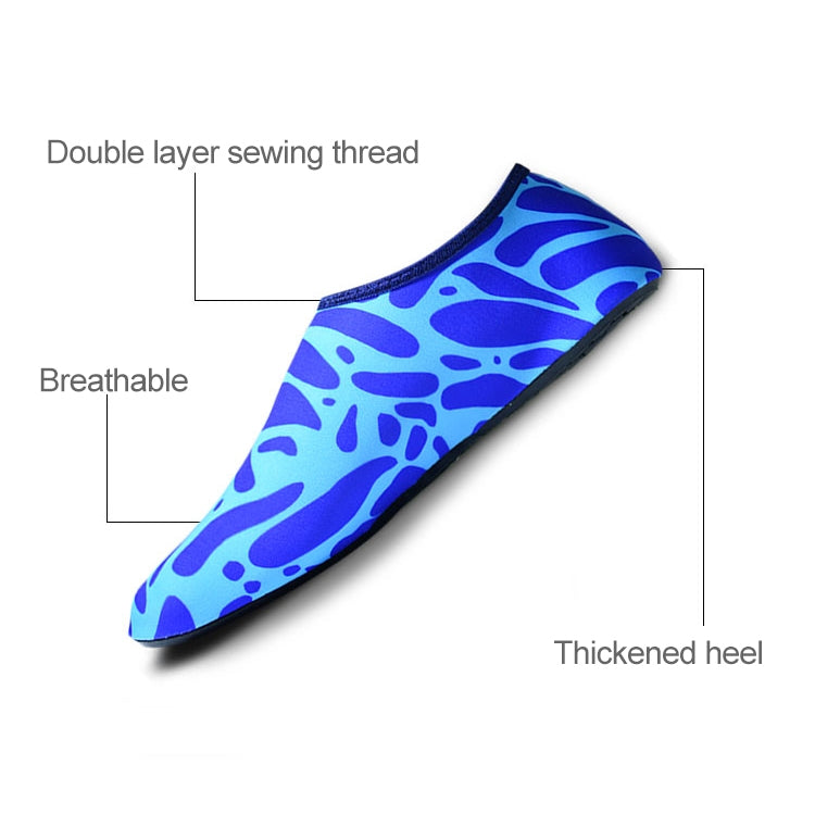 Non-slip Wear-resisting Thick Rubber Sole Diving Shoes and  Socks, One Pair, XL, XXL