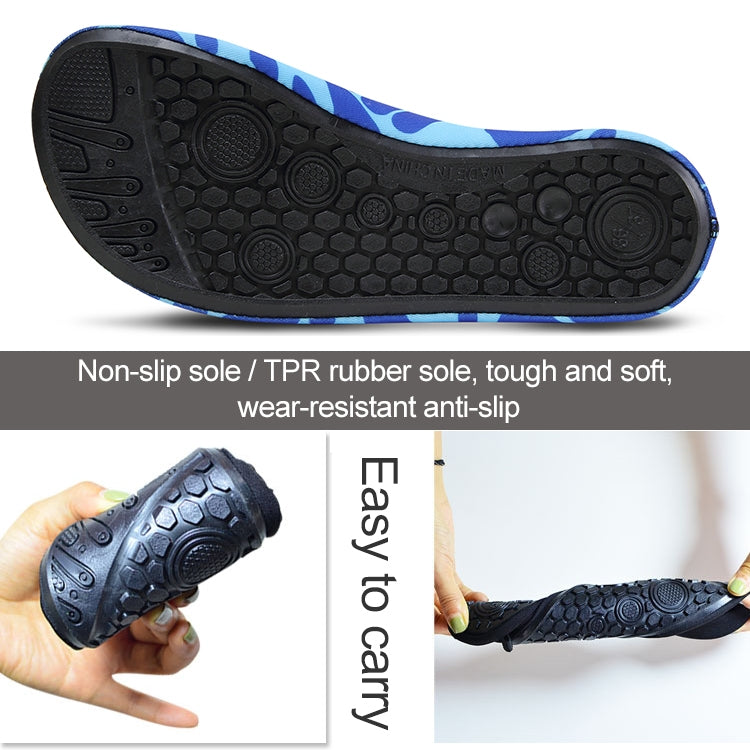 Non-slip Wear-resisting Thick Rubber Sole Diving Shoes and  Socks, One Pair, XL, XXL