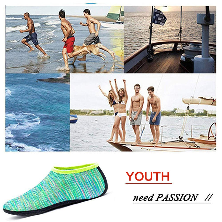 Non-slip Plastic Grain Texture Thick Cloth Sole Printing Diving Shoes and Socks, One Pair, M, L, XL, XXL