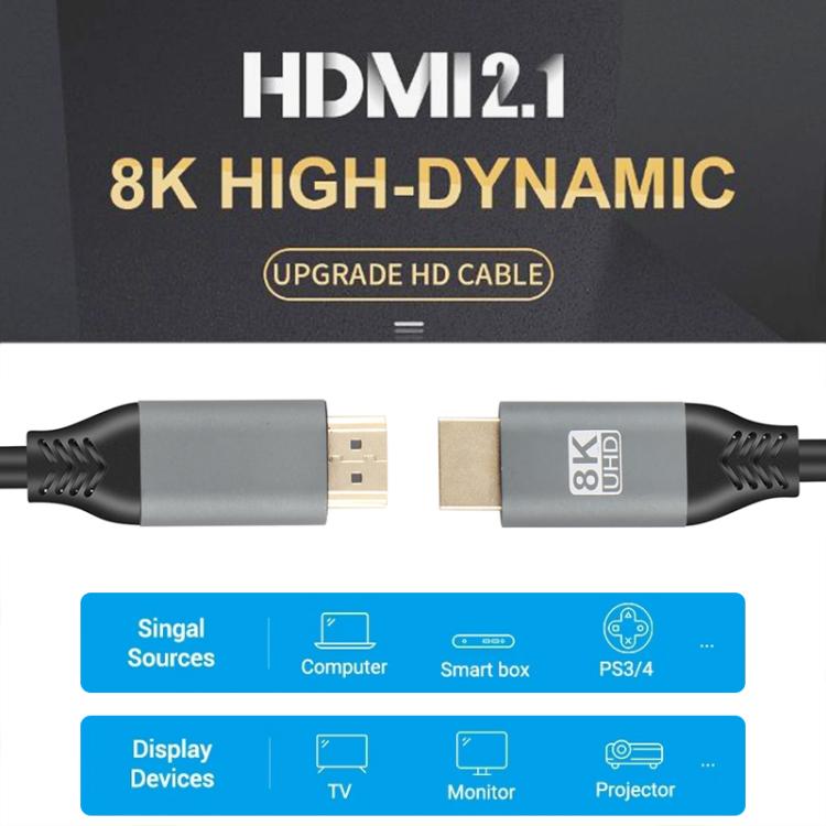 HDMI2.1 8K 120Hz High Dynamic HD Cable, 120Hz 2m, 120Hz 3m, 120Hz 5m, 120Hz 50cm, 120Hz 1.5m