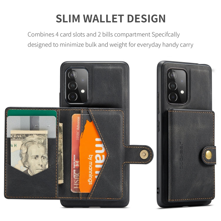 JEEHOOD Retro Magnetic Detachable Protective Case with Wallet & Card Slot & Holder, For Samsung Galaxy A52 5G, For Samsung Galaxy A72 5G, For Samsung Galaxy A42 5G, For Samsung Galaxy A51 5G