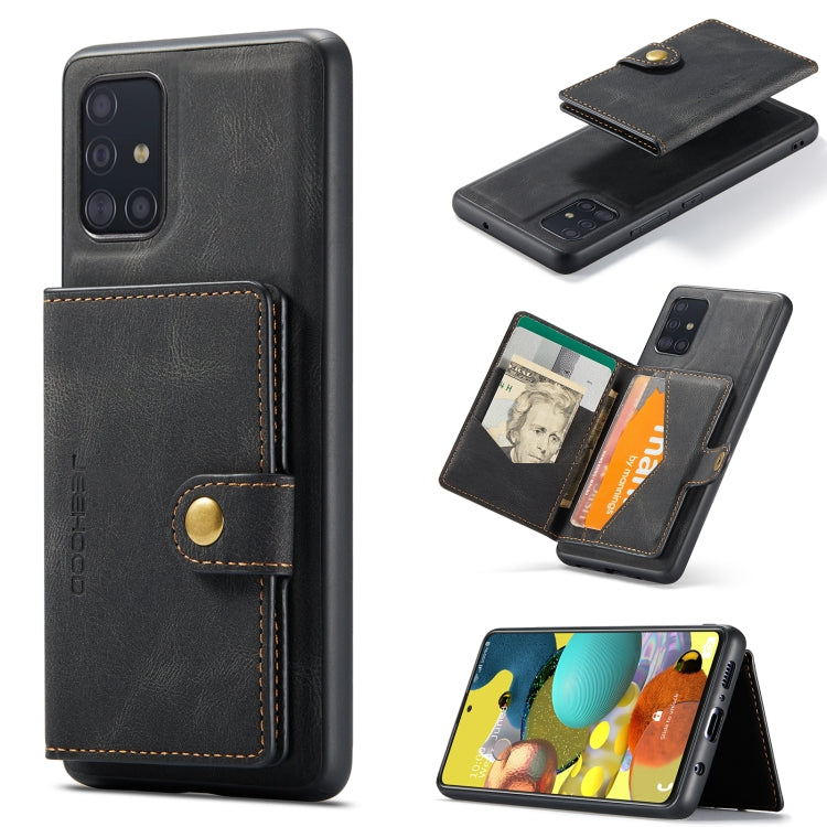 JEEHOOD Retro Magnetic Detachable Protective Case with Wallet & Card Slot & Holder, For Samsung Galaxy A52 5G, For Samsung Galaxy A72 5G, For Samsung Galaxy A51 5G