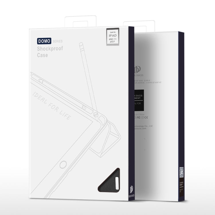 DUX DUCIS Domo Series Horizontal Flip Magnetic TPU + PU Leather Case with Three-folding Holder & Pen Slot & Sleep / Wake-up Function, iPad Pro 11 （2021）/(2020), iPad Pro 12.9  2021 / 2020