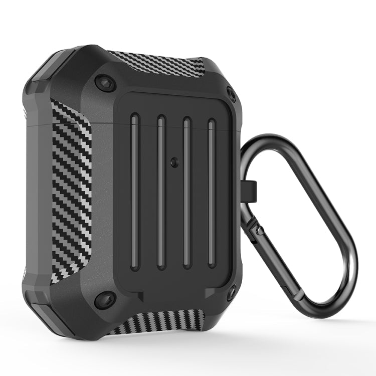 Wireless Earphones Shockproof Carbon Fiber Luggage TPU Protective Case, For AirPods 1/2, For AirPods Pro