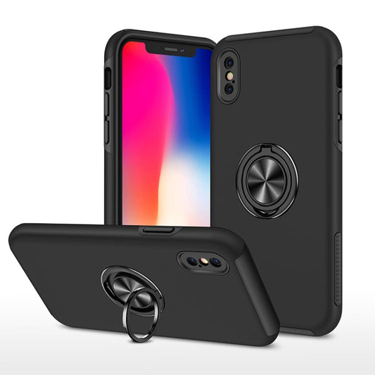 PC + TPU Shockproof Magnetic Protective Case with Invisible Ring Holder, For iPhone XS / X, For iPhone XR, For iPhone XS Max, For iPhone 11