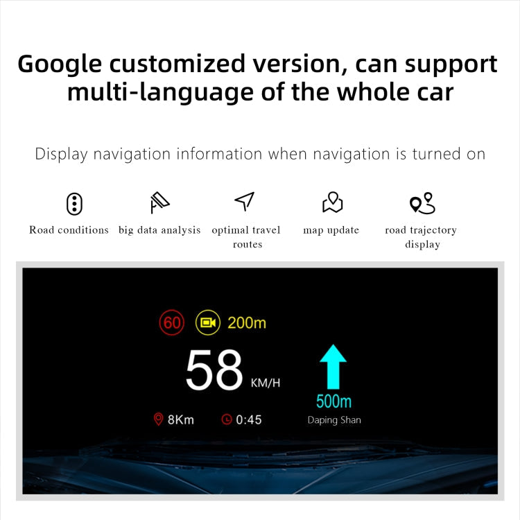 T1 5.1 inch Car HUD Head-up Display Overspeed Alarm / Remaining Battery Percentage Display for Tesla Model 3 / Y, T1  HUD