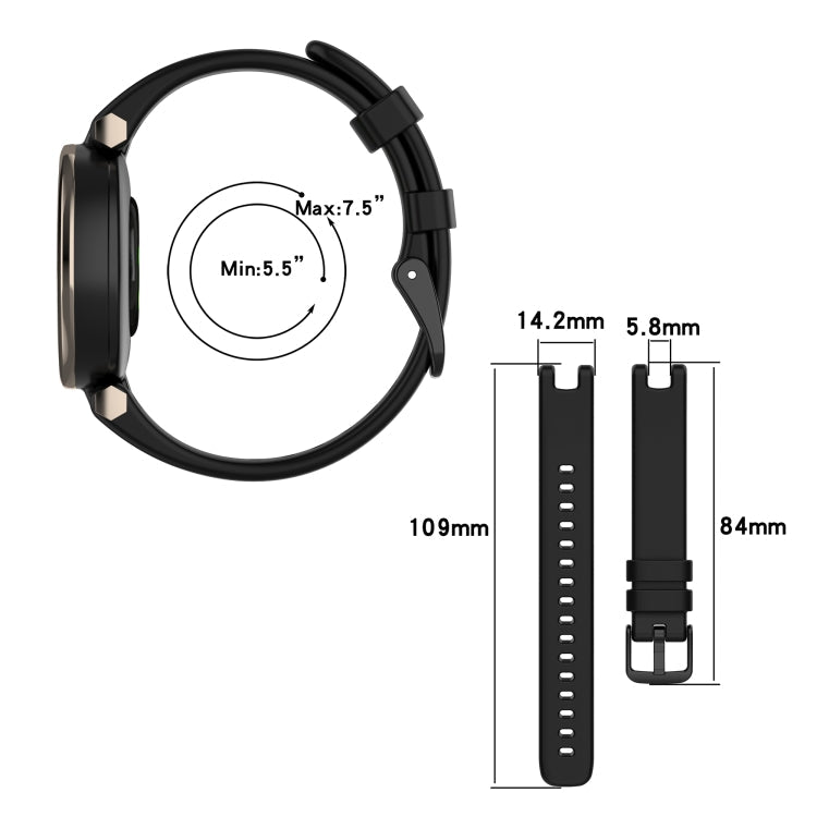 For Garmin Lily Silicone Watch Band with Dismantling Tools(Dark Green)