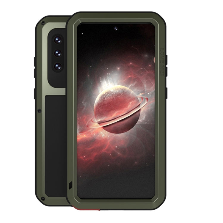 LOVE MEI Metal Shockproof Waterproof Dustproof Protective Case with Glass, For Samsung Galaxy S21+ 5G, For Samsung Galaxy A72 5G / 4G