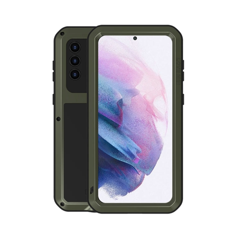 LOVE MEI Metal Shockproof Waterproof Dustproof Protective Case with Glass, For Samsung Galaxy S21+ 5G, For Samsung Galaxy A72 5G / 4G