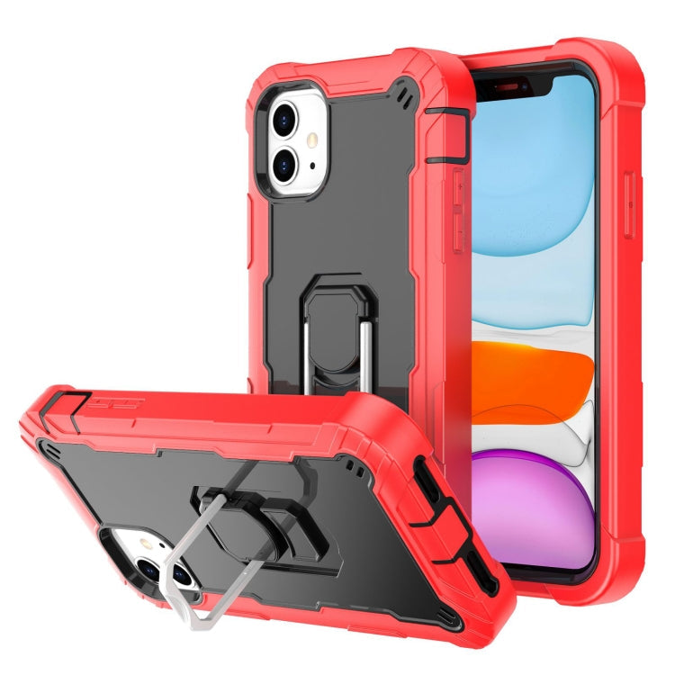 PC + Rubber 3-layers Shockproof Protective Case with Rotating Holder, For iPhone 8 Plus / 7 Plus, For iPhone 11