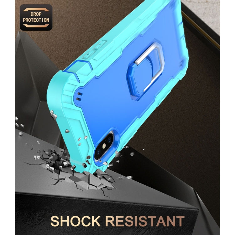PC + Rubber 3-layers Shockproof Protective Case with Rotating Holder, For iPhone SE 2022 / SE 2020 / 8 / 7, For iPhone XS / X