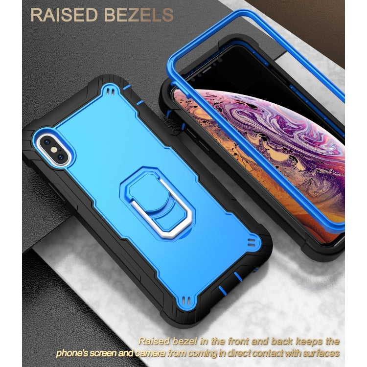 PC + Rubber 3-layers Shockproof Protective Case with Rotating Holder, For iPhone XR, For iPhone XS Max