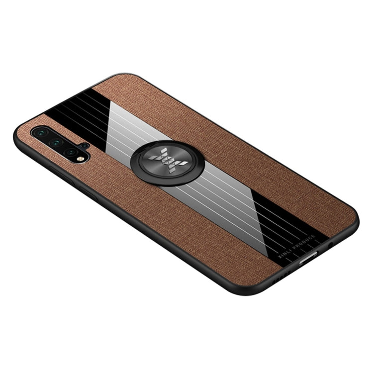 XINLI Stitching Cloth Textue Shockproof TPU Protective Case with Ring Holder, For Huawei nova 4, For Huawei nova 4e, For Huawei nova 5, For Huawei nova 5i