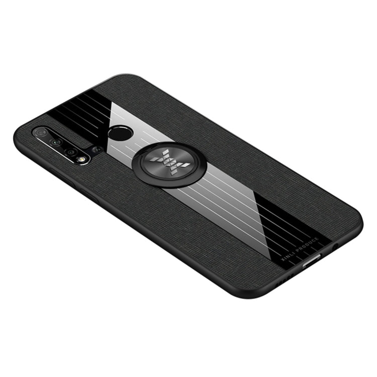XINLI Stitching Cloth Textue Shockproof TPU Protective Case with Ring Holder, For Huawei nova 5i, For Huawei nova 5i Pro, For Huawei P20, For Huawei P20 lite