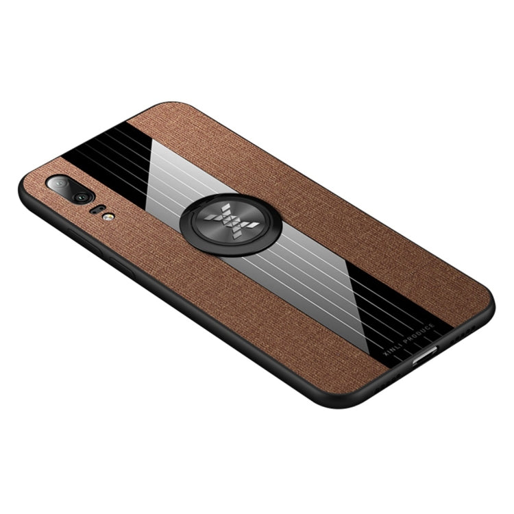 XINLI Stitching Cloth Textue Shockproof TPU Protective Case with Ring Holder, For Huawei nova 5i, For Huawei nova 5i Pro, For Huawei P20, For Huawei P20 lite