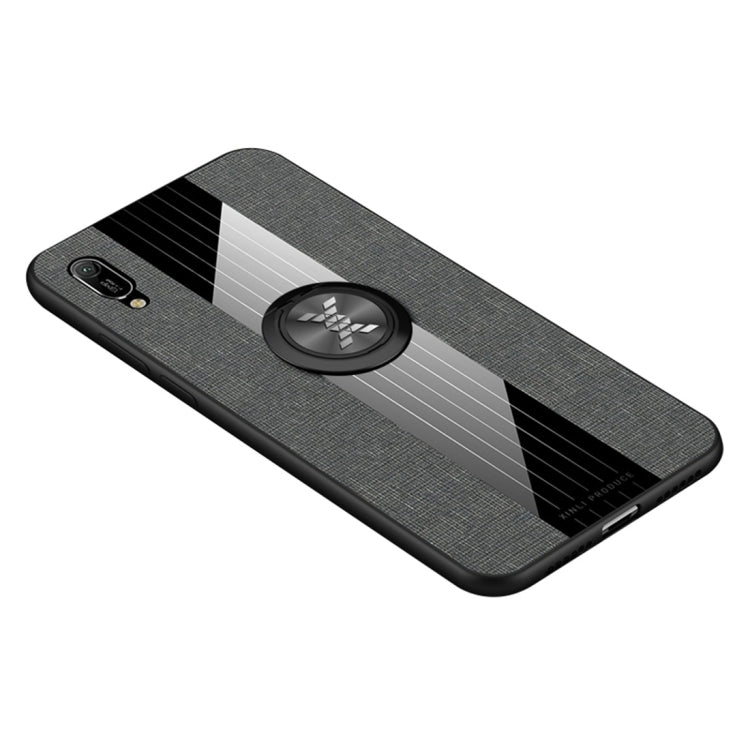 XINLI Stitching Cloth Textue Shockproof TPU Protective Case with Ring Holder, For Huawei Enjoy 8 Plus, For Huawei Enjoy 9, For Huawei Enjoy 9e, For Huawei Enjoy 9 Plus