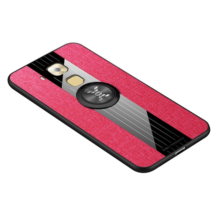 XINLI Stitching Cloth Textue Shockproof TPU Protective Case with Ring Holder, For Huawei Enjoy 9s, For Huawei Maimang 5, For Huawei Maimang 6, For Huawei Mate 20 Lite / Maimang 7