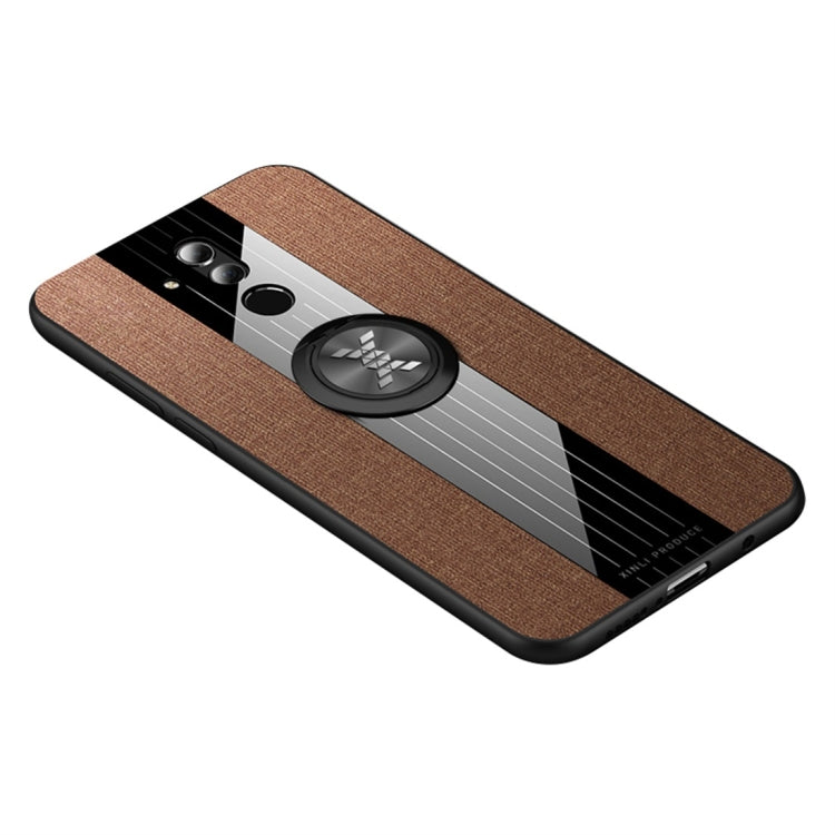 XINLI Stitching Cloth Textue Shockproof TPU Protective Case with Ring Holder, For Huawei Enjoy 9s, For Huawei Maimang 5, For Huawei Maimang 6, For Huawei Mate 20 Lite / Maimang 7