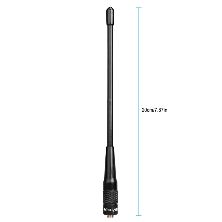 RETEVIS RHD-701 136-174+400-480MHz SMA-F Female Dual Band Antenna for H-777/RT5/RT6/RT7/RT-5R/888s, RHD-701