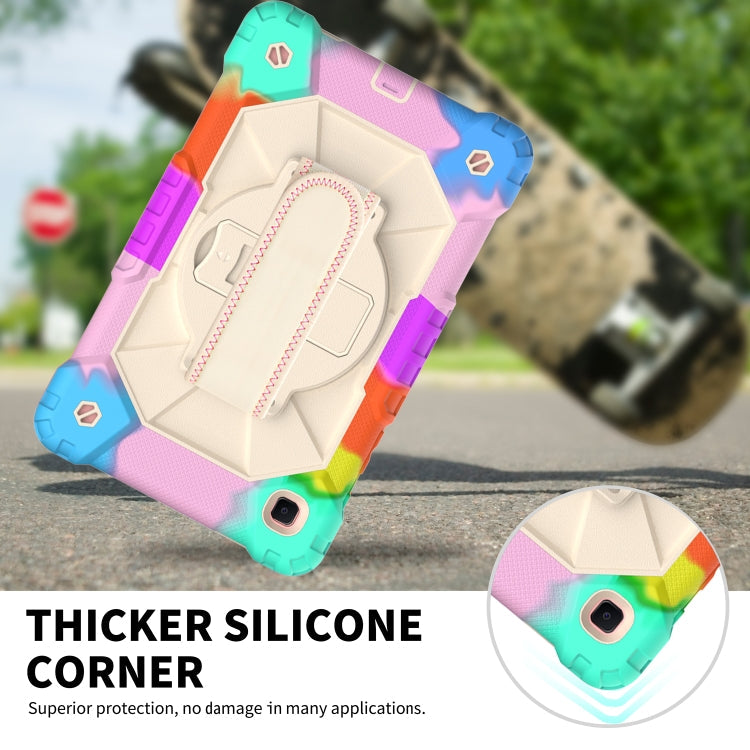 Contrast Color Robot Shockproof Silicon + PC Protective Case with Holder & Shoulder Strap, For Samsung Galaxy Tab A7 Lite T220 / T225