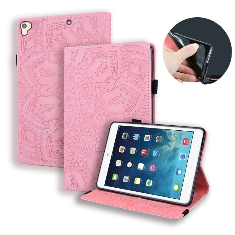 Calf Pattern Double Folding Design Embossed Leather Case with Holder & Card Slots & Pen Slot & Elastic Band, For iPad Pro 9.7 inch, For iPad 10.2 2021 / 2020 / 2019, For iPad 4 & 3 & 2, For Samsung Galaxy Tab A 10.5 T590 / T595
