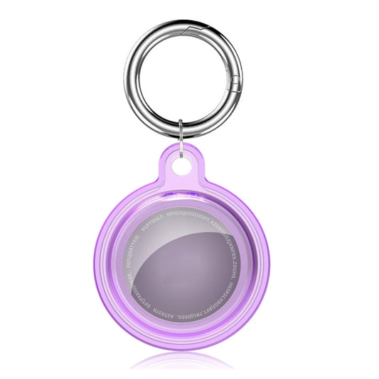 All-inclusive Clear Crystal Shockproof Protective Cover Case with Keychain Hook Loop, For AirTag 2nd Gen / AirTag 1st Gen