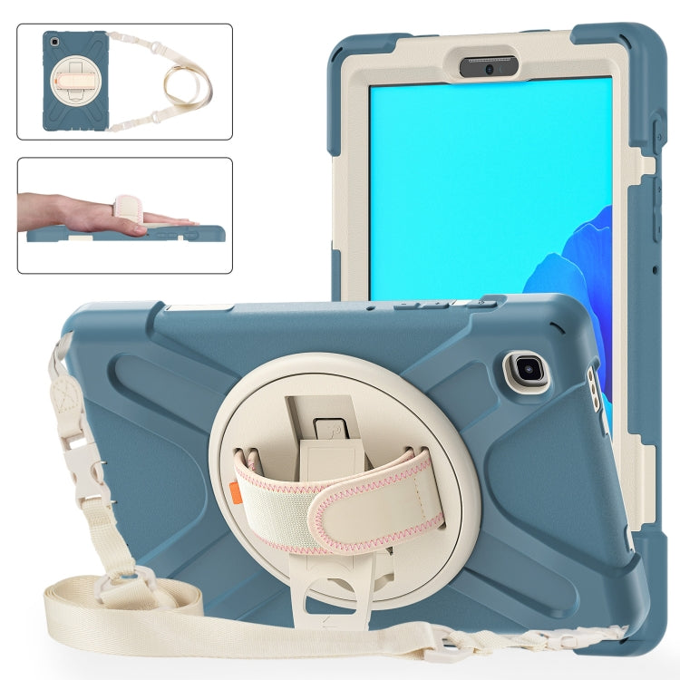 Silicone + PC Protective Case with Holder & Shoulder Strap, For Samsung Galaxy Tab A7 Lite T220 / T225