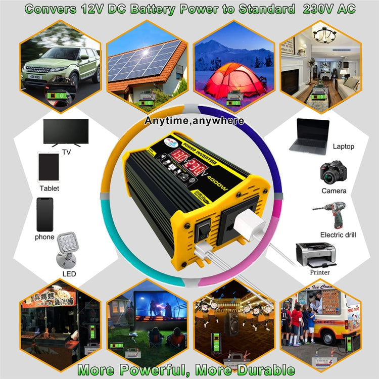 Legend II Generation 12V to 220V 300W Car Power Inverter, 12V to 220V