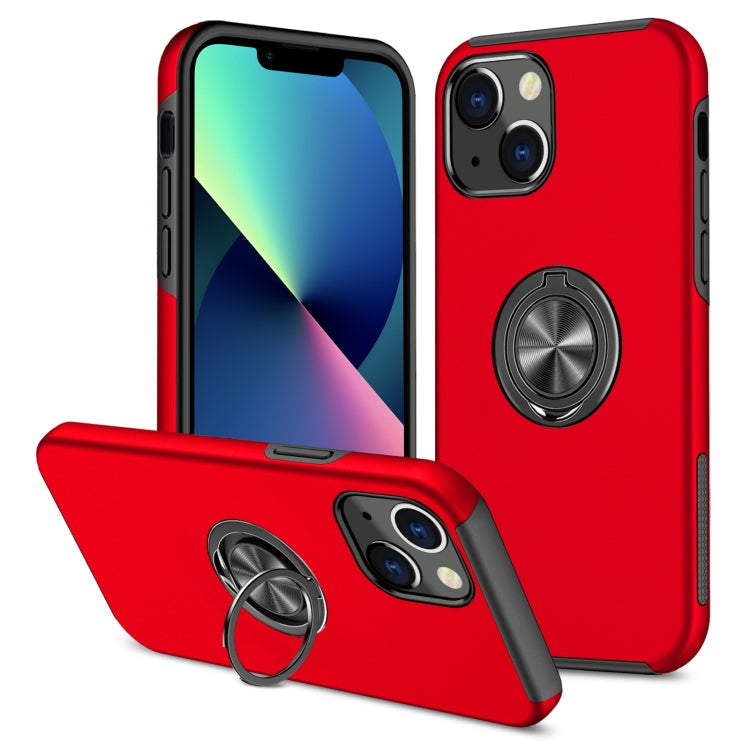 PC + TPU Shockproof Magnetic Protective Case with Invisible Ring Holder, For iPhone 13 mini, For iPhone 13, For iPhone 13 Pro