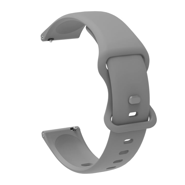 For Xiaomi Haylou RT RS3 LS04 / LS05S Universal Inner Back Buckle Perforation Silicone Replacement Strap Watchband, 20mm, 22mm