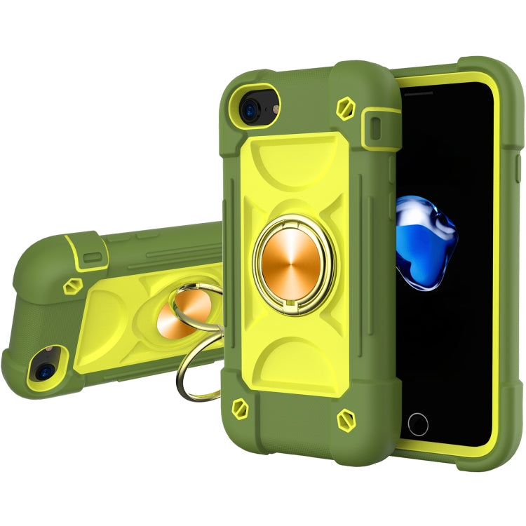 Shockproof Silicone + PC Protective Case with Dual-Ring Holder, For iPhone 6/6s/7/8/SE 2022 / SE 2020, For iPhone 6 Plus/6s Plus/7 Plus/8 Plus