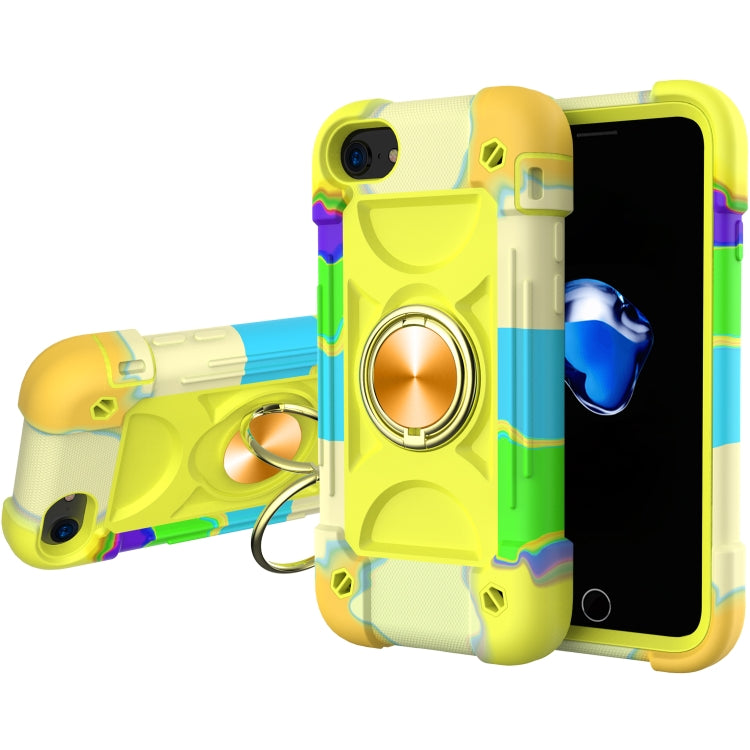 Shockproof Silicone + PC Protective Case with Dual-Ring Holder, For iPhone 6/6s/7/8/SE 2022 / SE 2020, For iPhone 6 Plus/6s Plus/7 Plus/8 Plus
