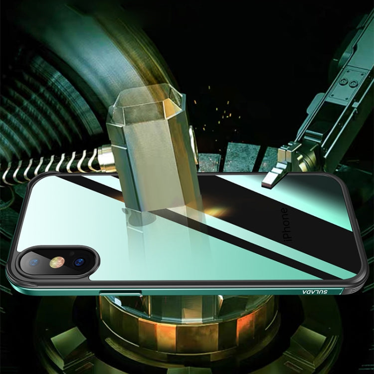 SULADA Shockproof Aviation Aluminum Metal Frame + Nano Glass + TPU Protective Case, For iPhone XR, For iPhone XS Max